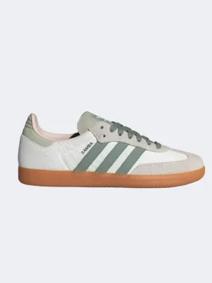 Adidas Samba Og Women Original Shoes White/Silver Green