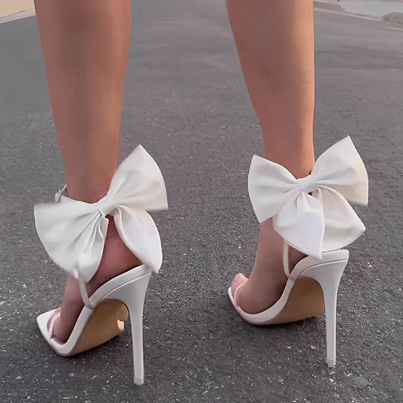 Aleena Bow Heels in White