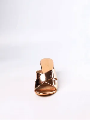 Ava Rose Gold Block Heels