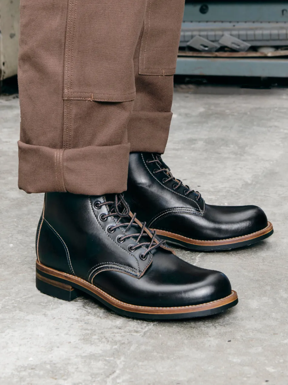 Broad Round Toe Derby Boots