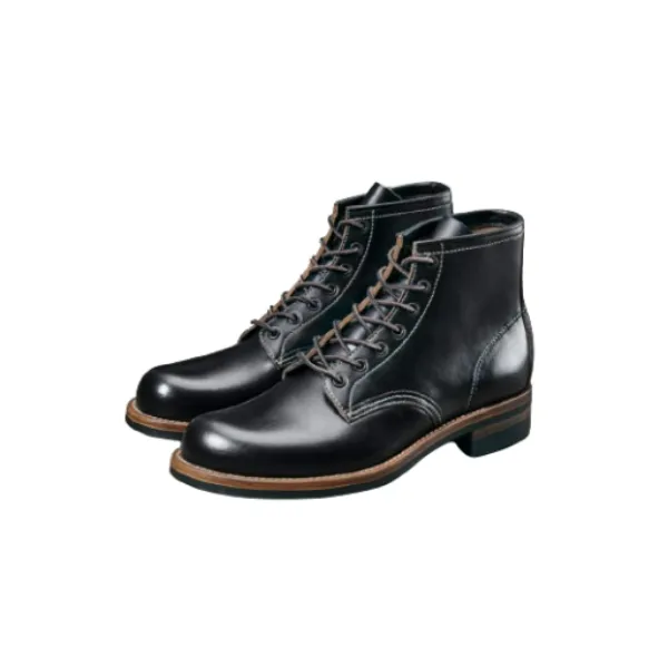 Broad Round Toe Derby Boots