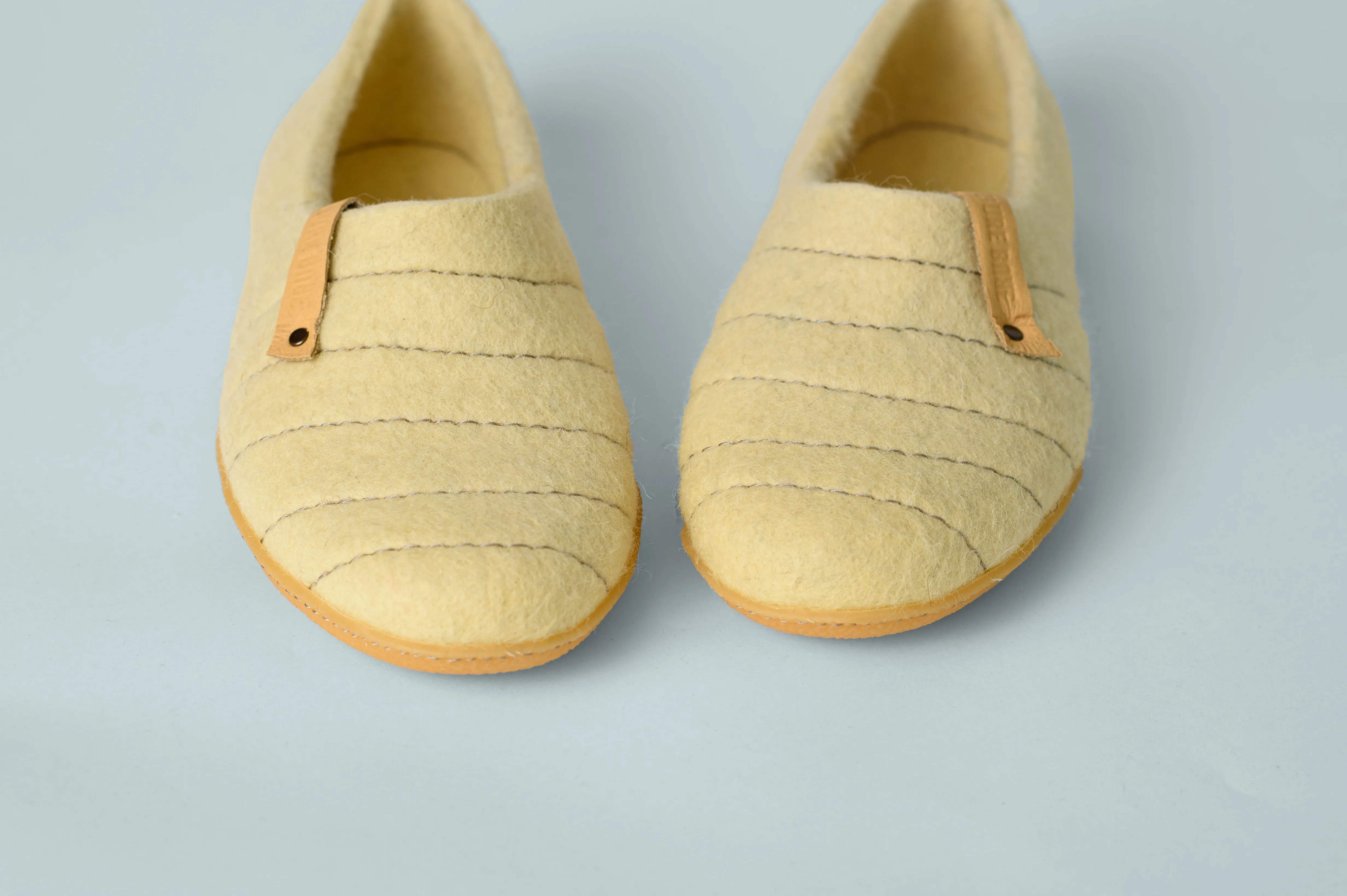 Cream COCOON Woolen Clogs