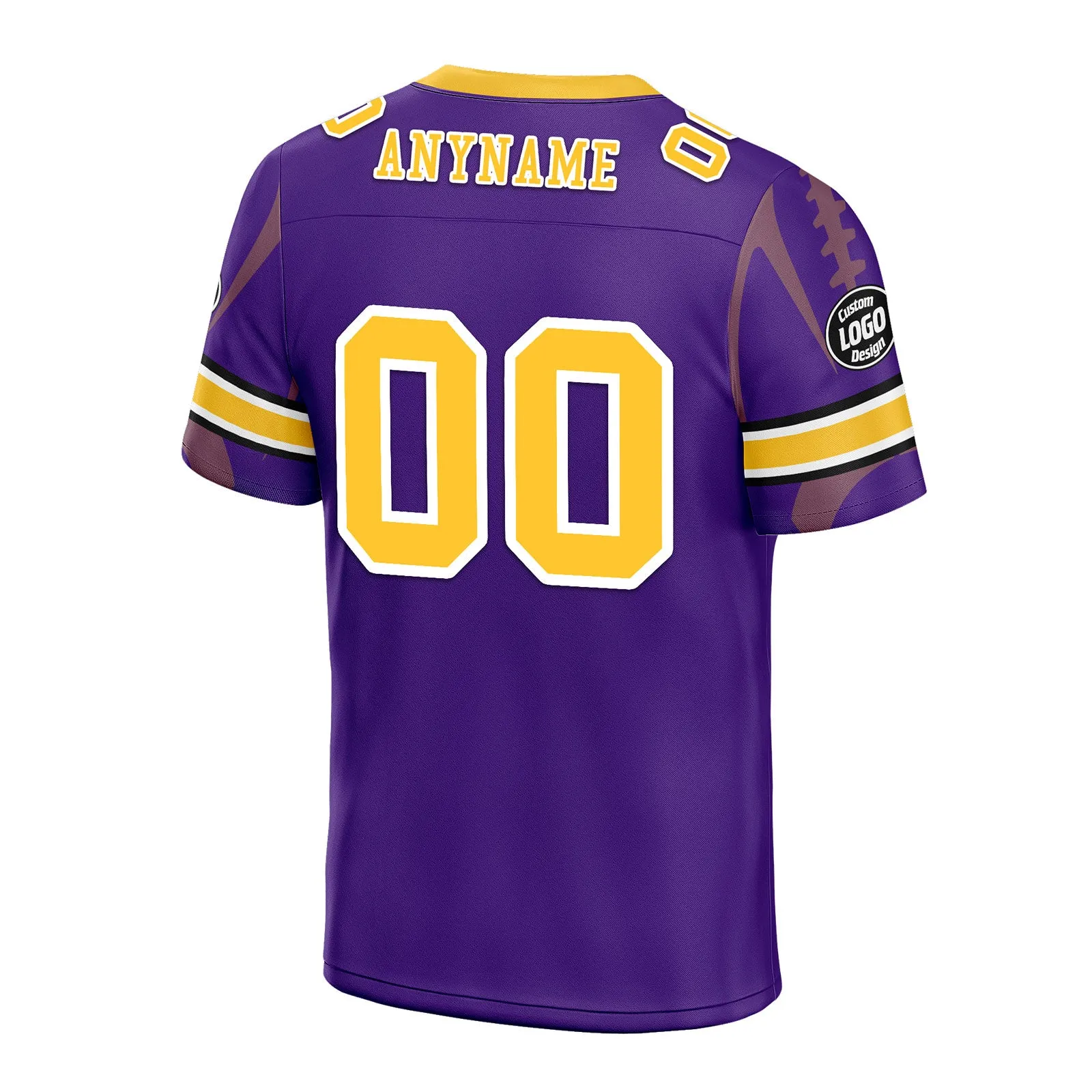 Custom Purple Minnesota Football Jersey and Sports Shoes Combo Offer Personalized Combo ZH-D025008-15