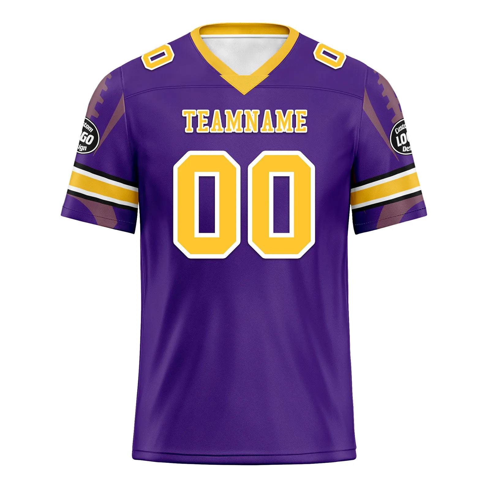 Custom Purple Minnesota Football Jersey and Sports Shoes Combo Offer Personalized Combo ZH-D025008-15