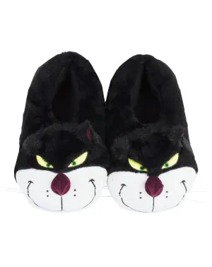 Disney Cinderella Lucifer The Cat Plush Women's Novelty 3D Slippers