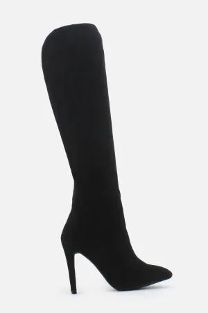 European Brand Zipper Stilettos Over The Knee Boots | Suede