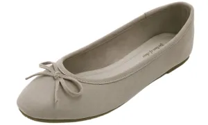 Feversole Women's Macaroon Faux Suede Memory Foam Cushion Insock Soft Ballet Flat LT Taupe