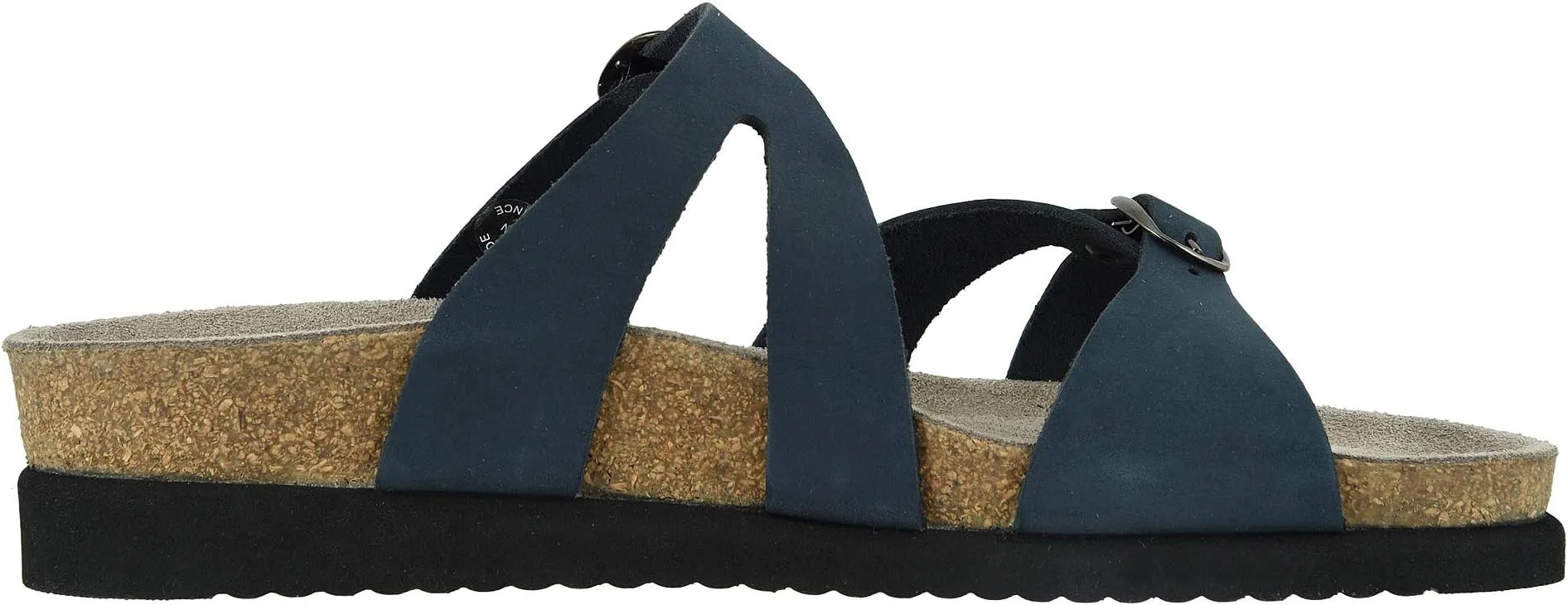 Hannel Mephisto Flat Sandals, Navy Nubuck