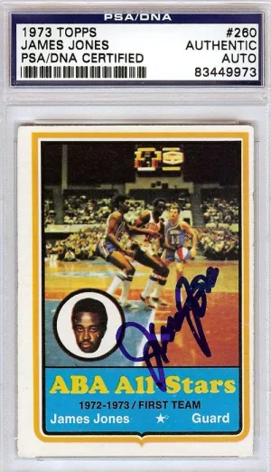 James Jones Autographed 1973 Topps Card #260 Utah Stars PSA/DNA #83449973