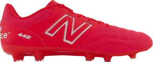 New Balance 442v2 Team FG 2E Wide 'Red White' Boots, Red