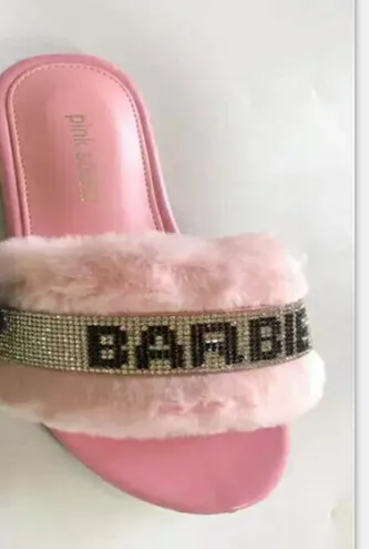 Plush Fashion Slippers with Rhinestones for Women