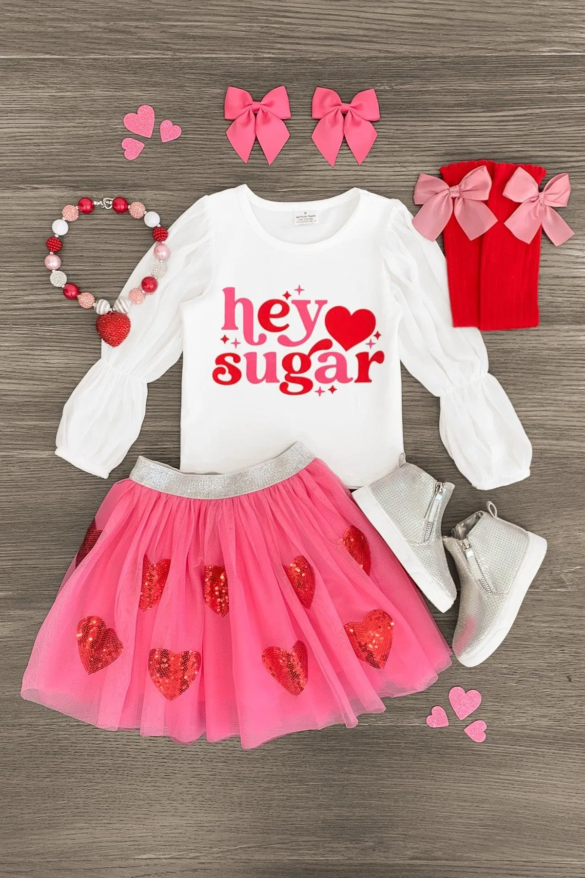 "Hey Sugar" Pink Tutu Skirt Set