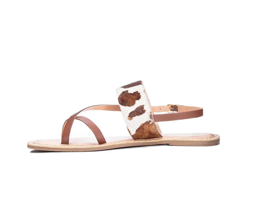 Reeba Casual Cow Print Sandal