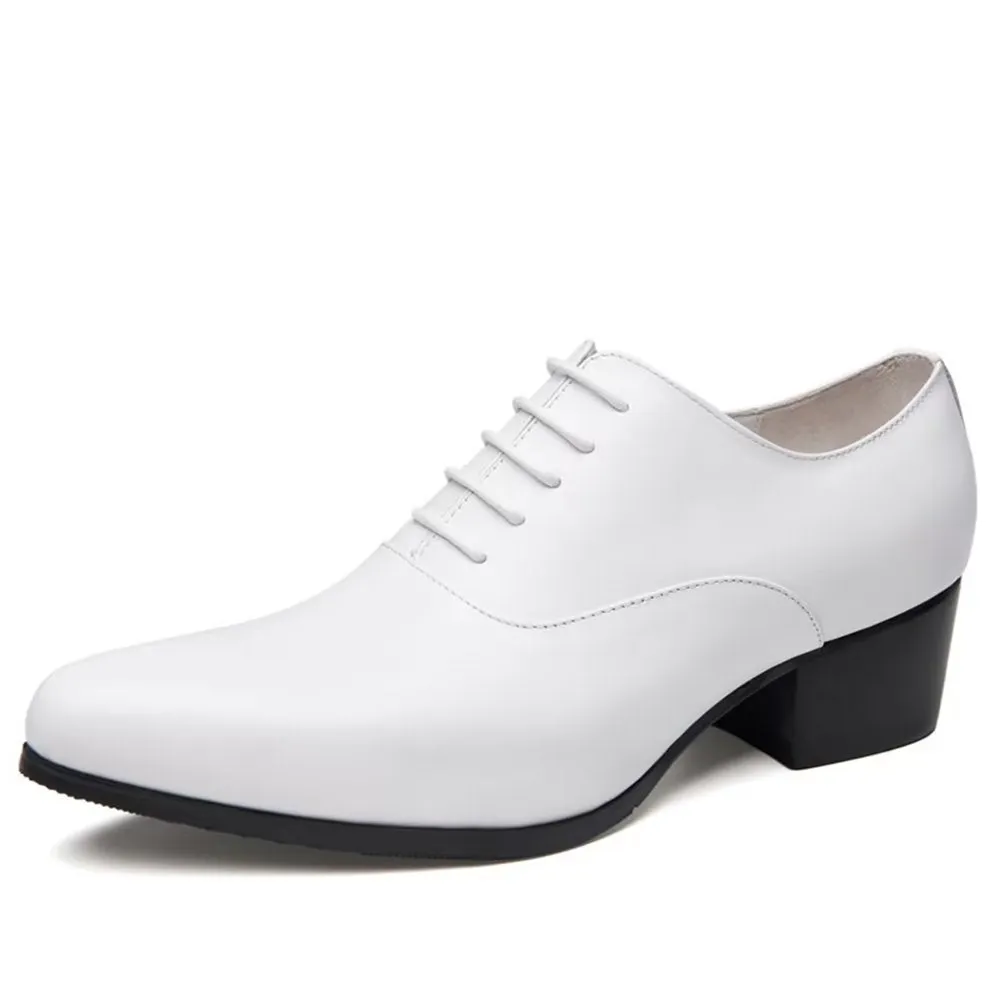 Refined Leather Pointed Toe Chic Oxford Dress Shoes