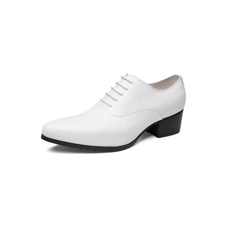 Refined Leather Pointed Toe Chic Oxford Dress Shoes