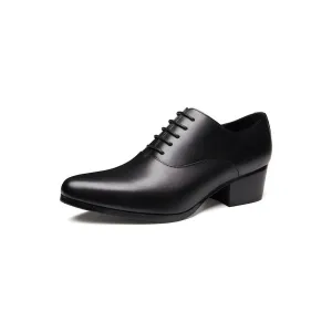 Refined Leather Pointed Toe Chic Oxford Dress Shoes