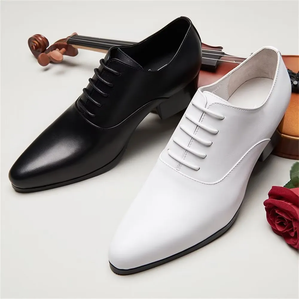 Refined Leather Pointed Toe Chic Oxford Dress Shoes