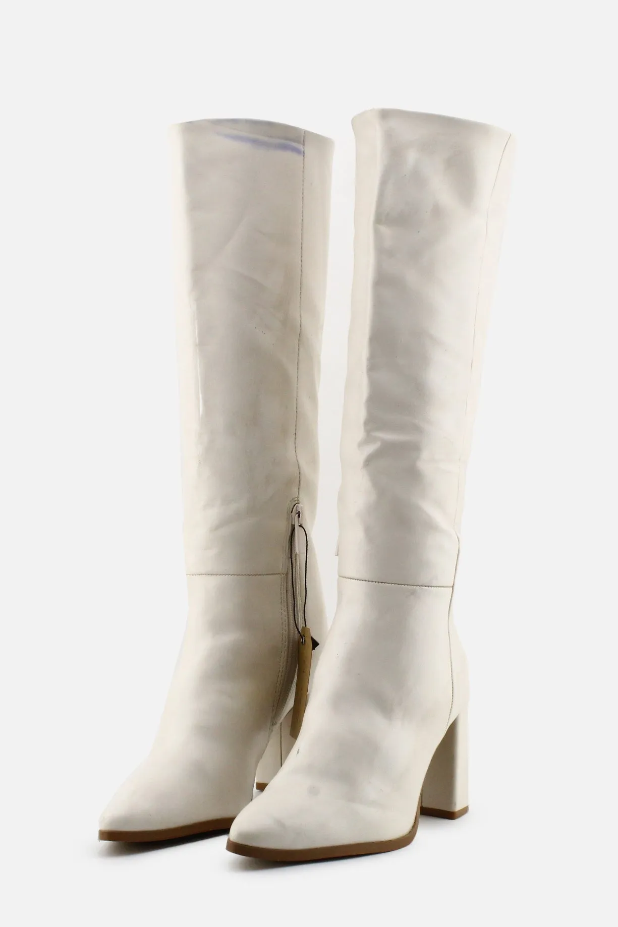 Stradivarrius Zipper Block Knee High Boots | 100% Authentic Leather