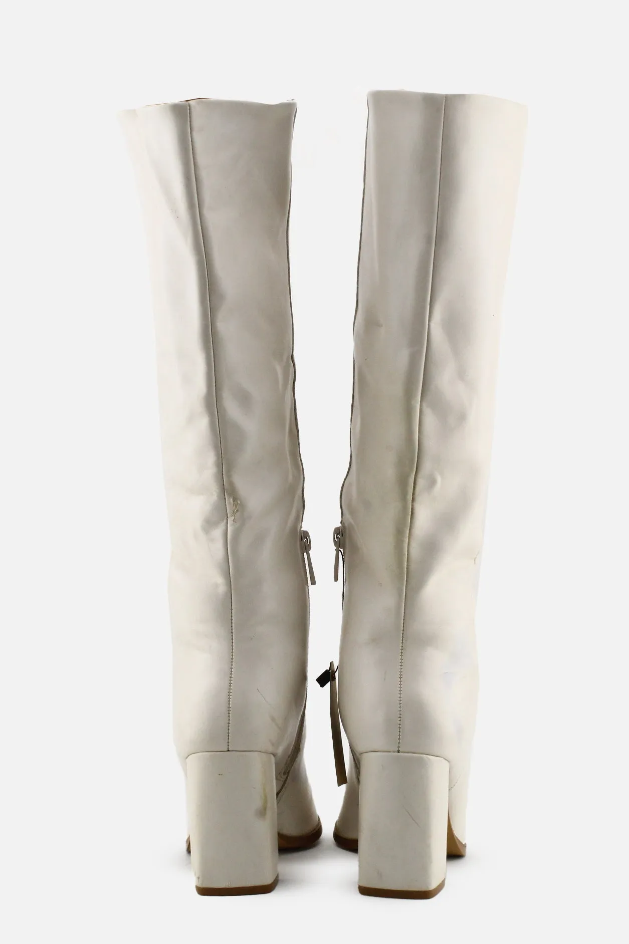 Stradivarrius Zipper Block Knee High Boots | 100% Authentic Leather