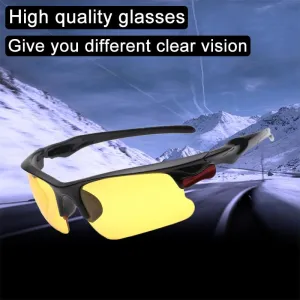 Unisex Day Night Anti-Glare Night Vision Driving Enhanced Light Glasses