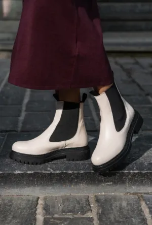 White Chelsea Boots