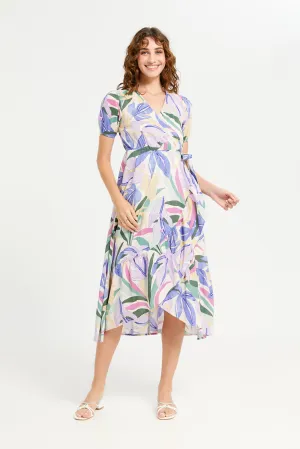 Women Multicolour Printed Ruffle Dress