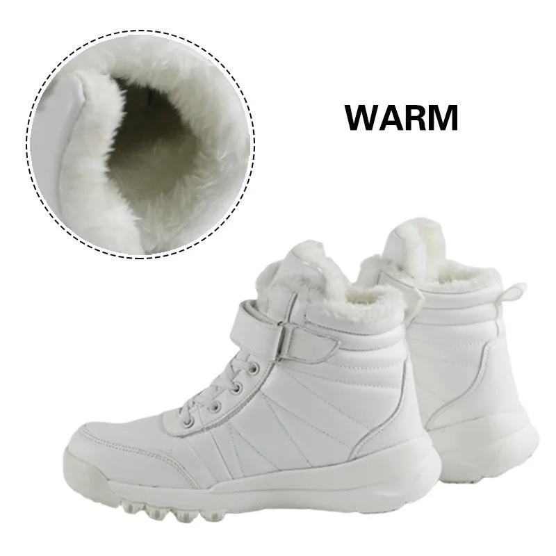 Women's winter thermal velvet pretty cute trendsetter high top anti-skid leisure boots